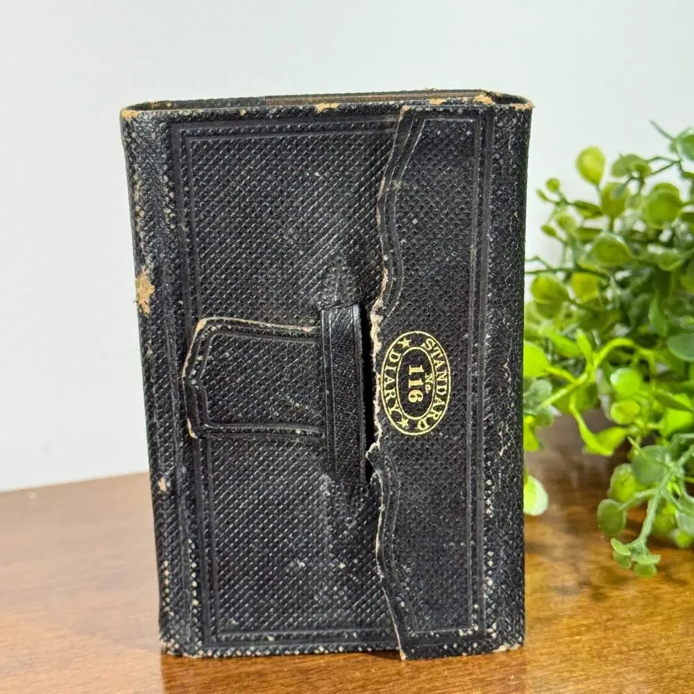 Antique 1883 Standard Pocket Diary No 116 Victorian Leather Account Book